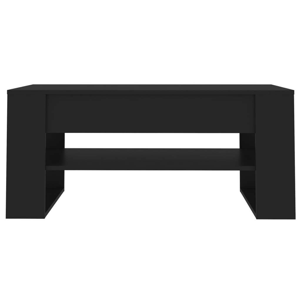Table basse noir 102x55x45 cm bois d'ingénierie - XIOS
