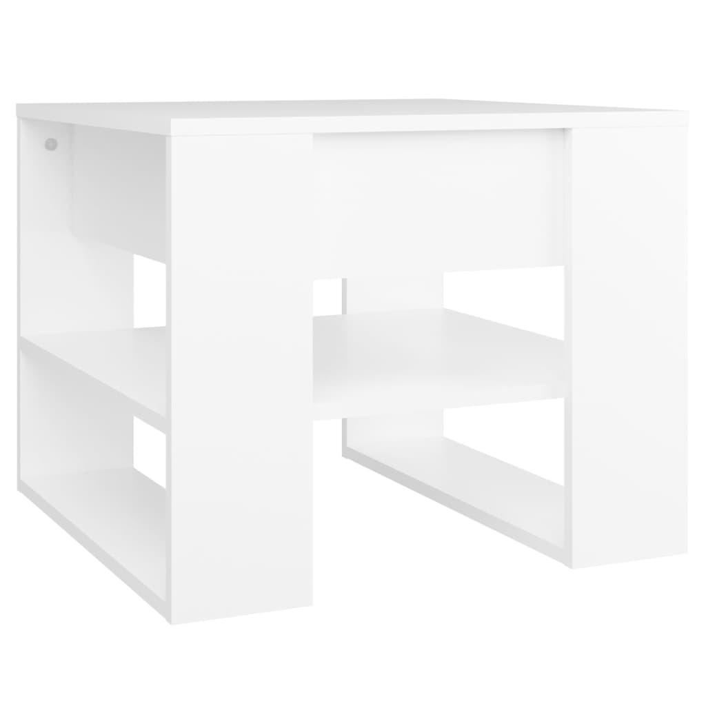 Table basse blanc 55,5x55x45 cm bois d'ingénierie - XIOS