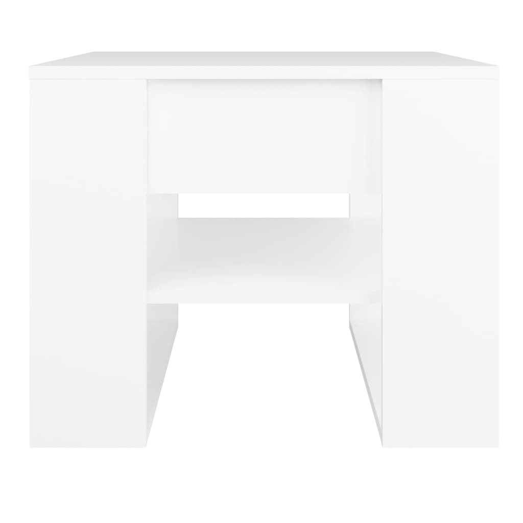 Table basse blanc 55,5x55x45 cm bois d'ingénierie - XIOS