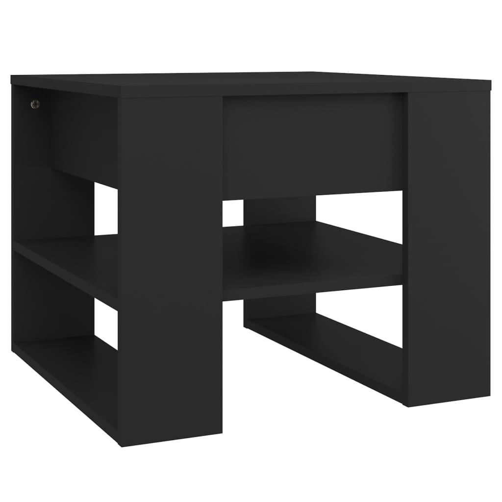 Table basse noir 55,5x55x45 cm bois d'ingénierie - XIOS