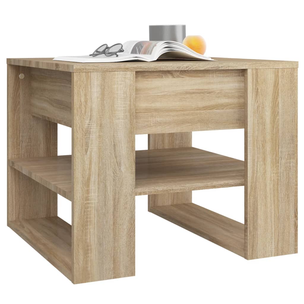 Table basse chêne sonoma 55,5x55x45 cm bois d'ingénierie - XIOS