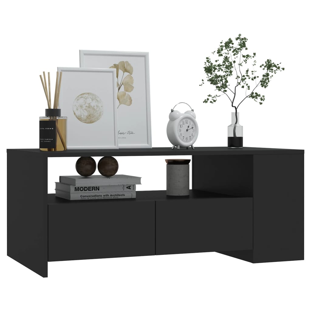 Table basse noir 102x55x42 cm bois d'ingénierie - XIOS