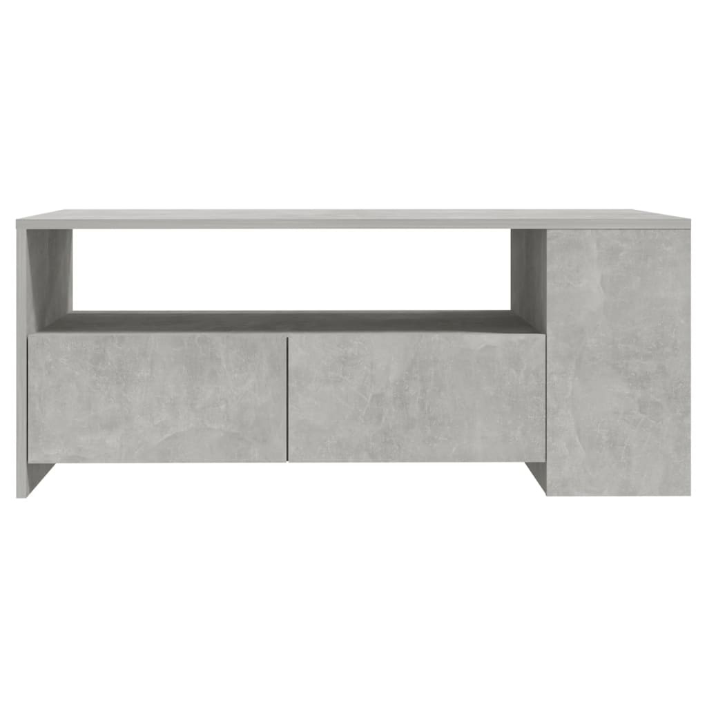 Table basse gris béton 102x55x42 cm bois d'ingénierie - XIOS