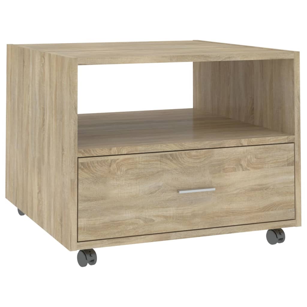Table basse chêne sonoma 55x55x40 cm bois d'ingénierie - XIOS