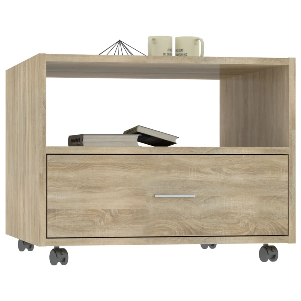 Table basse chêne sonoma 55x55x40 cm bois d'ingénierie - XIOS