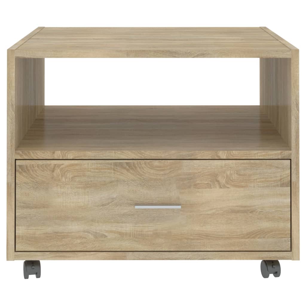 Table basse chêne sonoma 55x55x40 cm bois d'ingénierie - XIOS