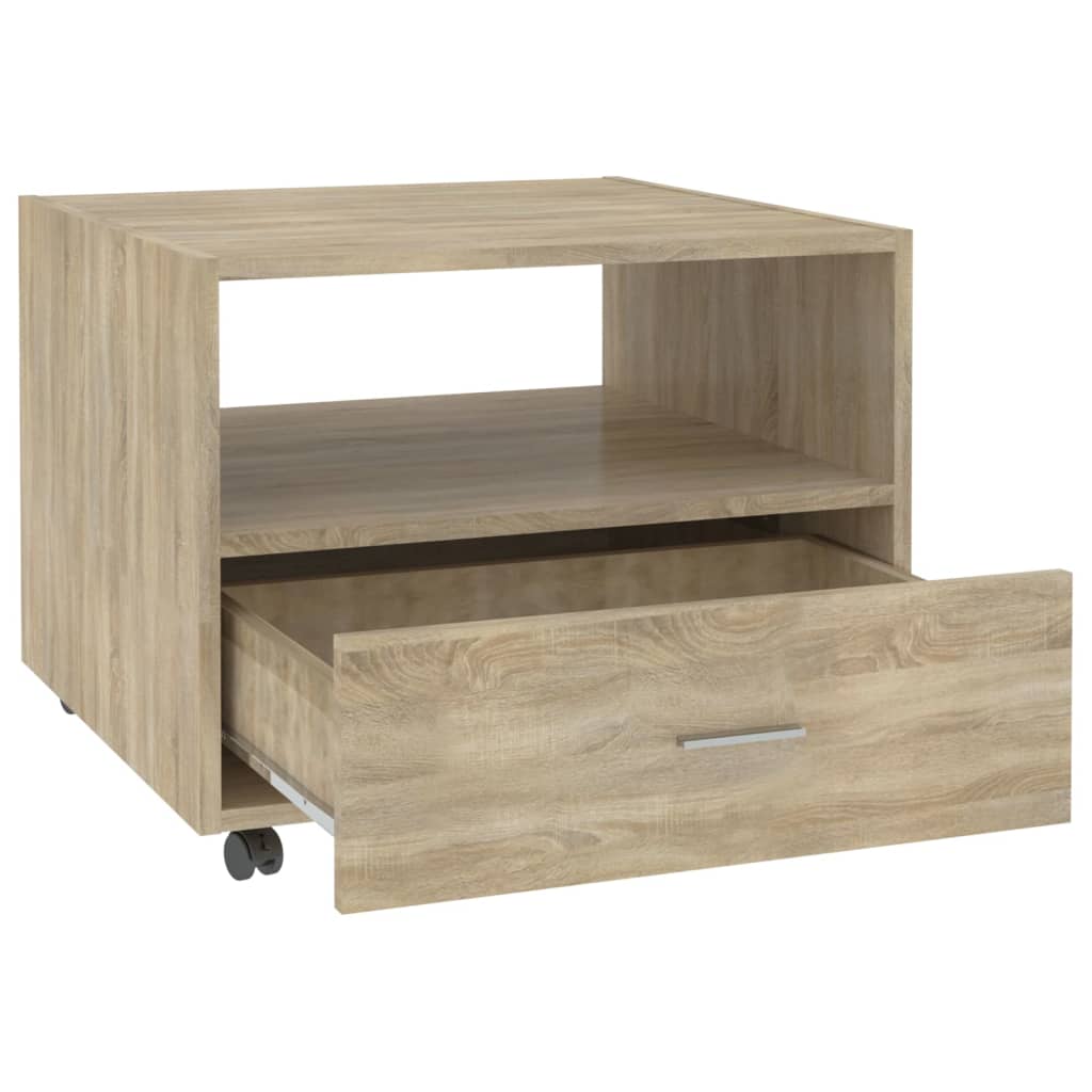 Table basse chêne sonoma 55x55x40 cm bois d'ingénierie - XIOS