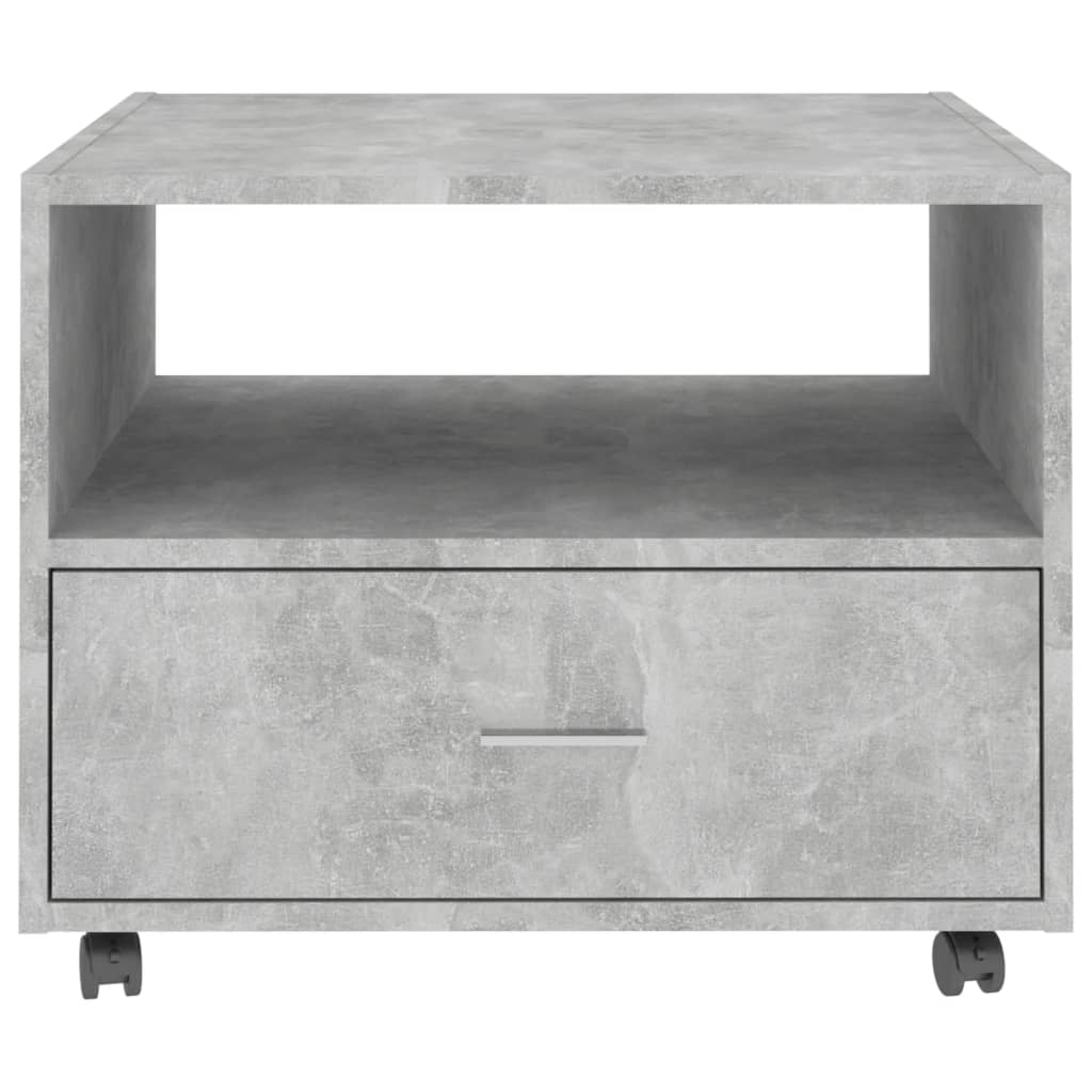 Table basse gris béton 55x55x40 cm bois d'ingénierie - XIOS