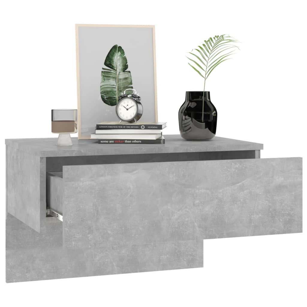 Tables de chevet murales 2 pcs Gris béton - XIOS