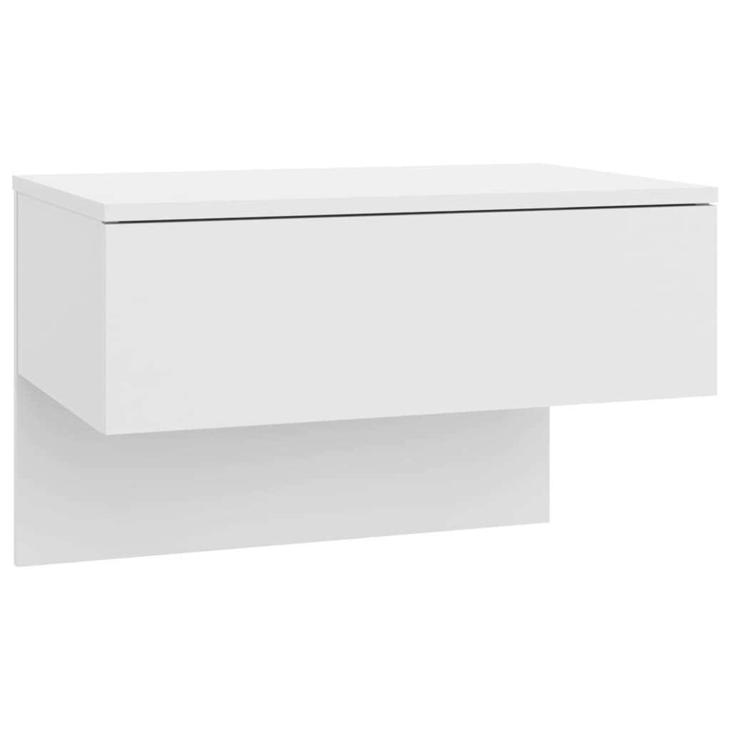 Tables de chevet murales 2 pcs Blanc brillant - XIOS