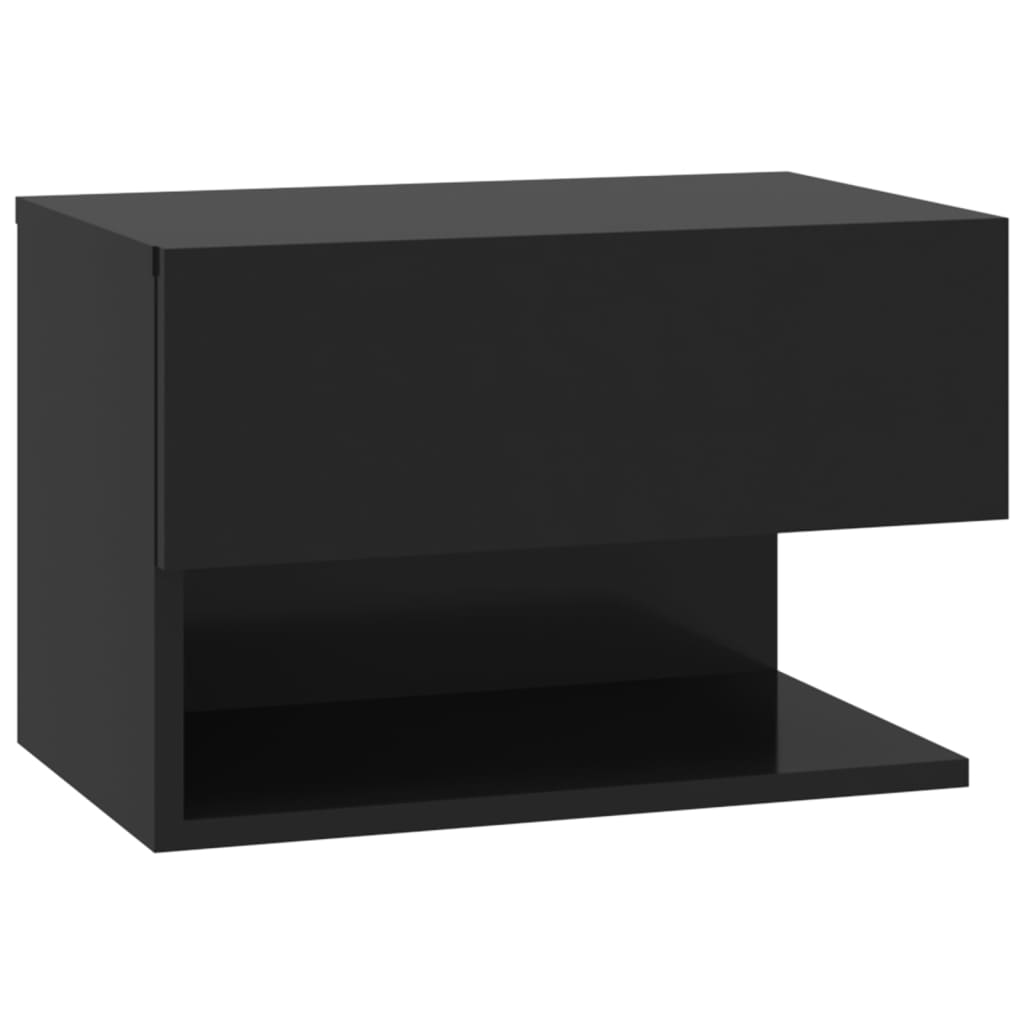 Tables de chevet murales 2 pcs Noir - XIOS