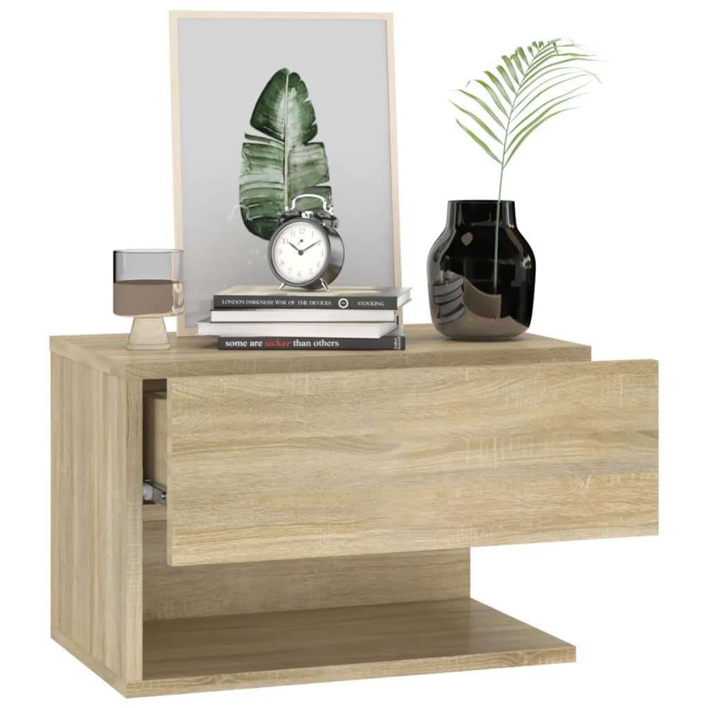 Tables de chevet murales 2 pcs Chêne sonoma - XIOS