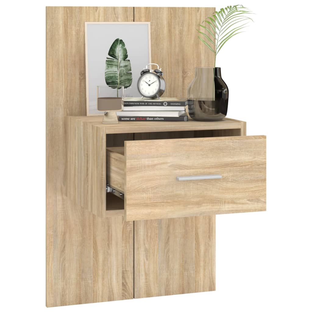 Tables de chevet murales 2 pcs Chêne sonoma - XIOS
