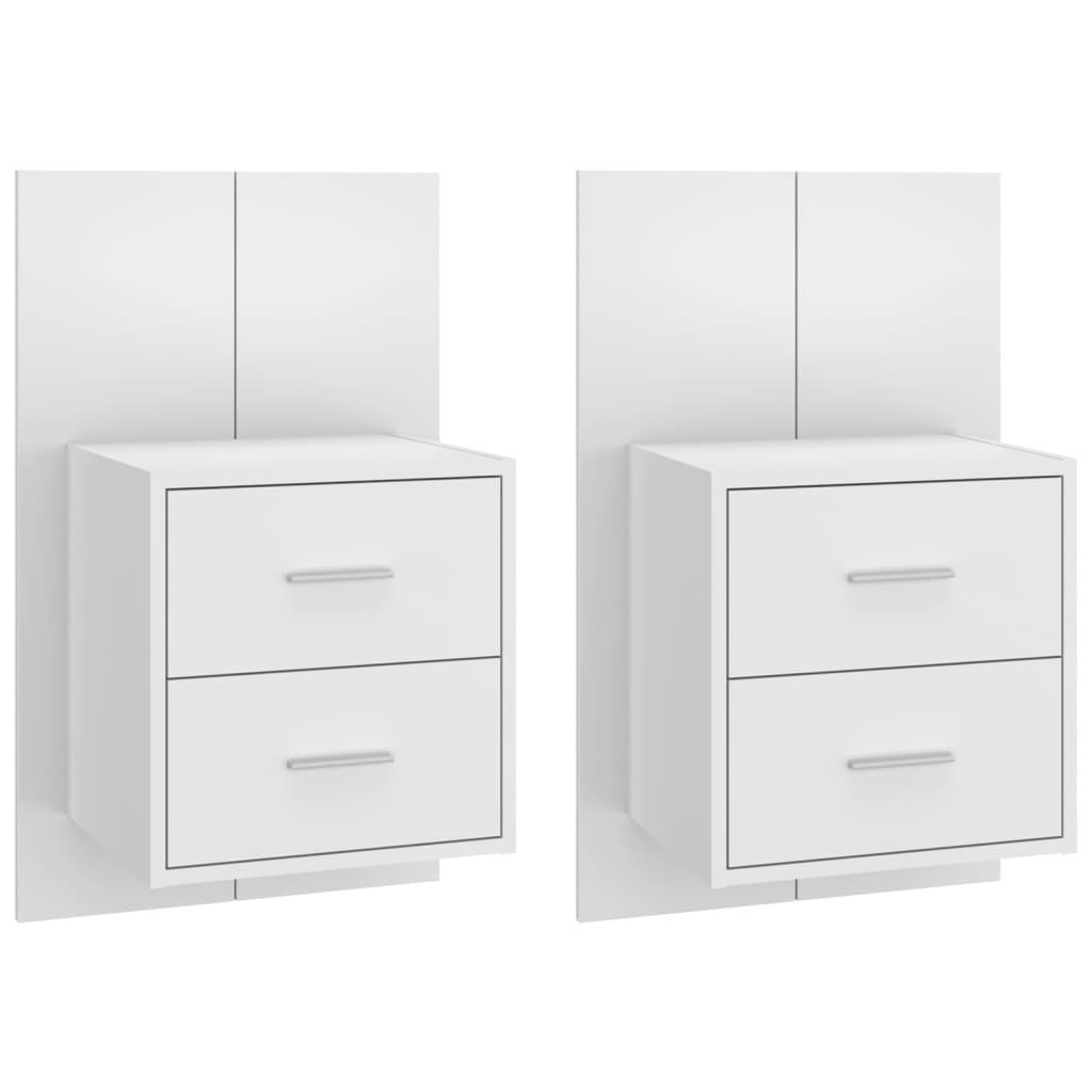 Tables de chevet murales 2 pcs Blanc - XIOS