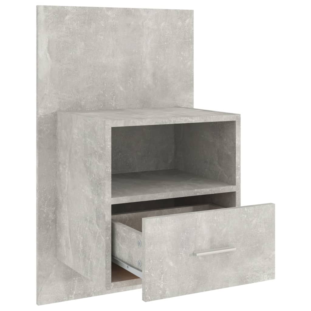 Tables de chevet murales 2 pcs Gris béton - XIOS