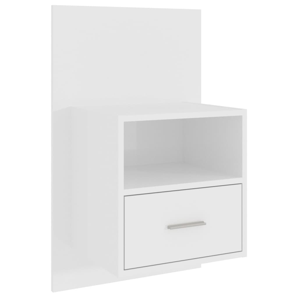 Table de chevet murale Blanc brillant - XIOS