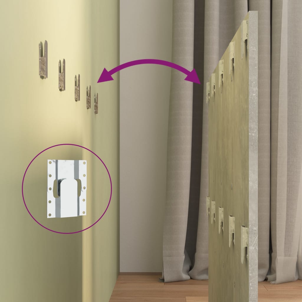 Tête de lit Gris béton 120x1,5x80 cm Bois d'ingénierie - XIOS