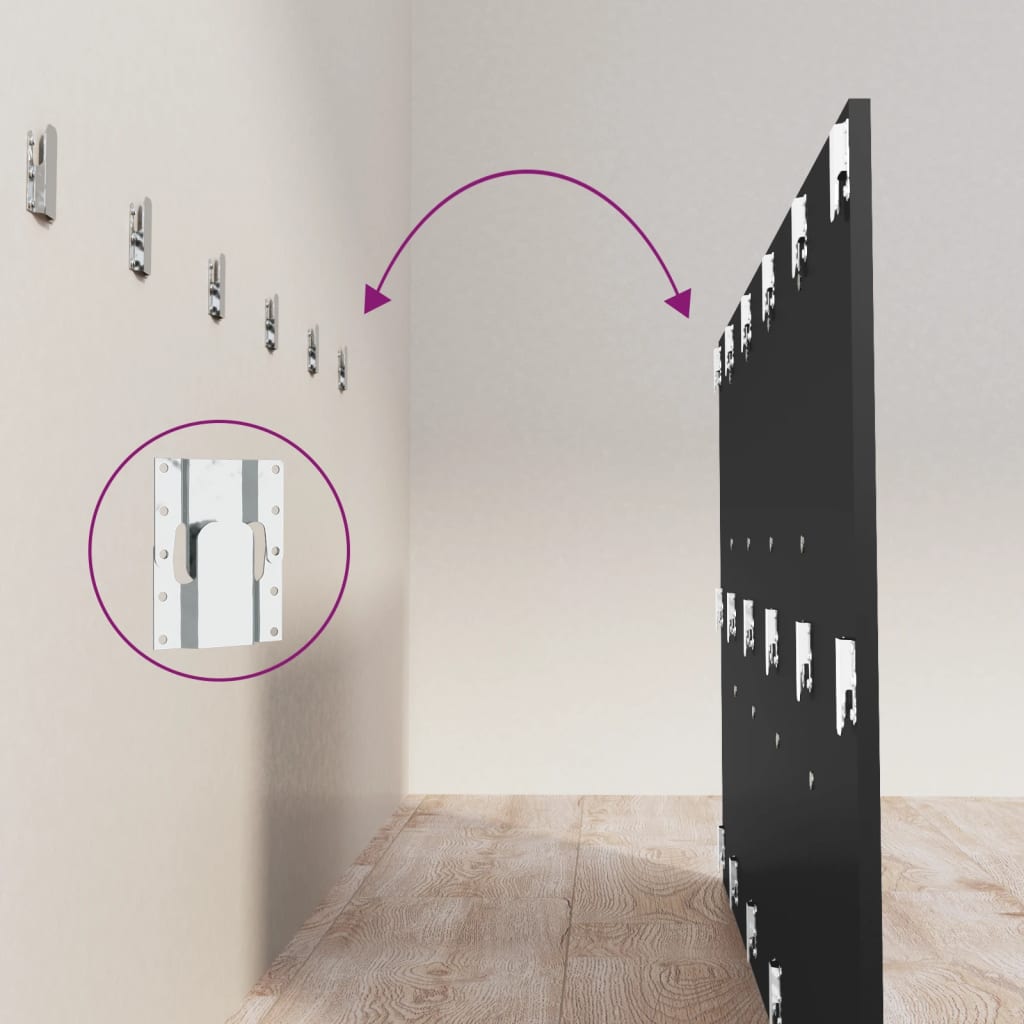 Tête de lit Noir 200x1,5x80 cm Bois d'ingénierie - XIOS