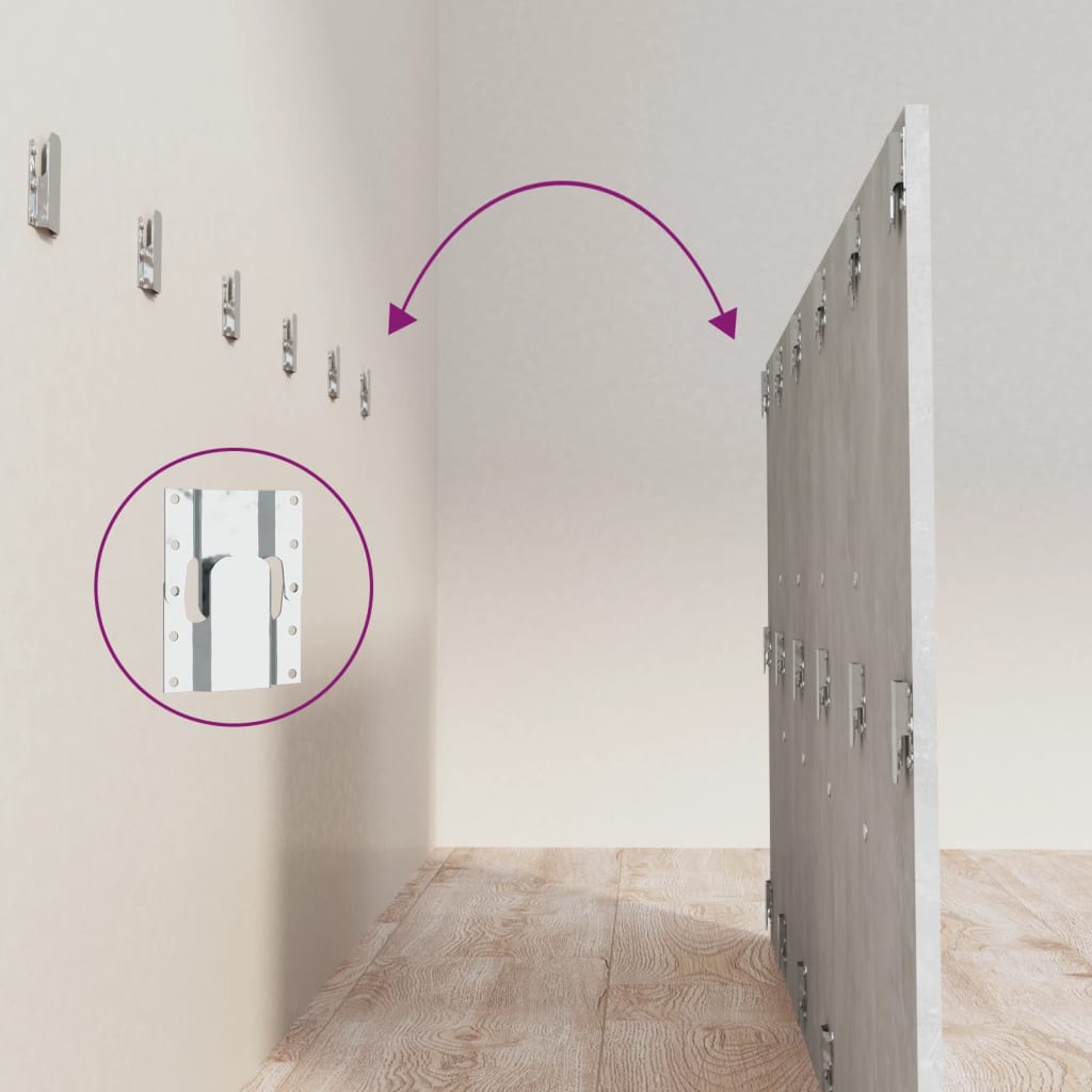 Tête de lit Gris béton 200x1,5x80 cm Bois d'ingénierie - XIOS