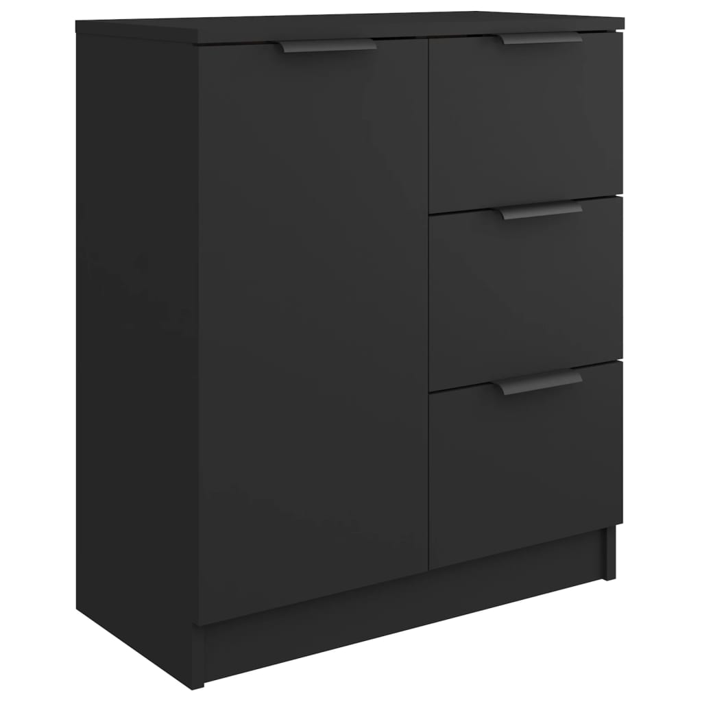 Buffet noir 60x30x70 cm bois d'ingénierie - XIOS