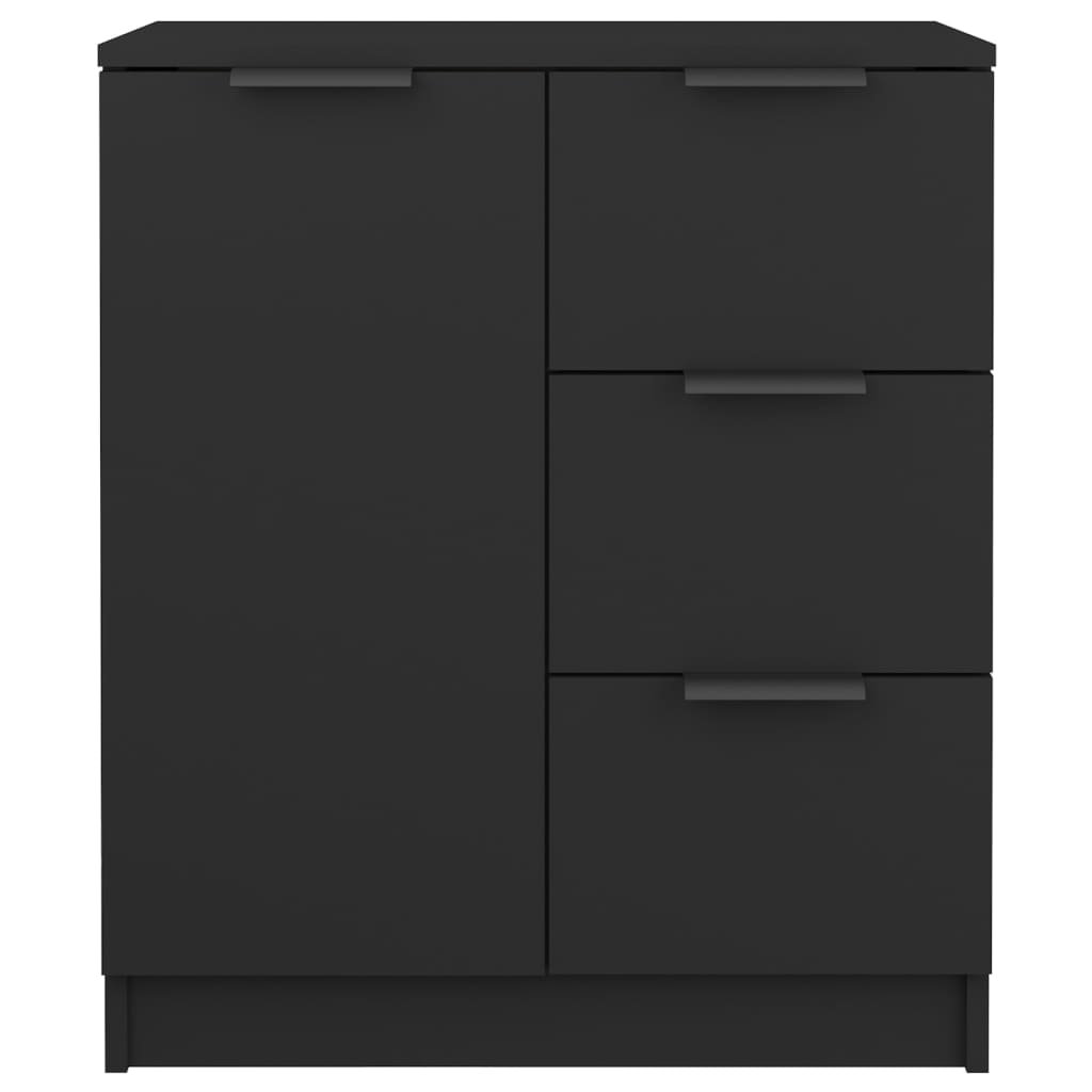 Buffet noir 60x30x70 cm bois d'ingénierie - XIOS