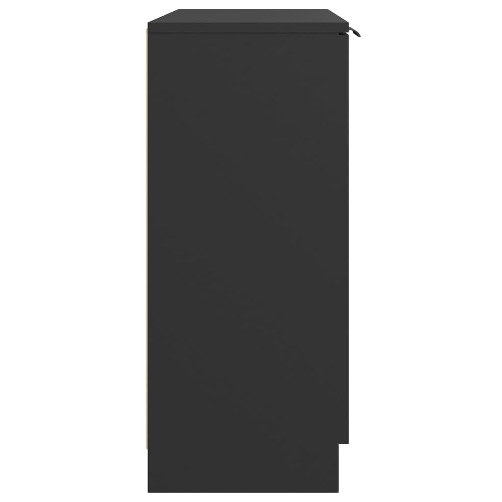 Buffet noir 60x30x70 cm bois d'ingénierie - XIOS