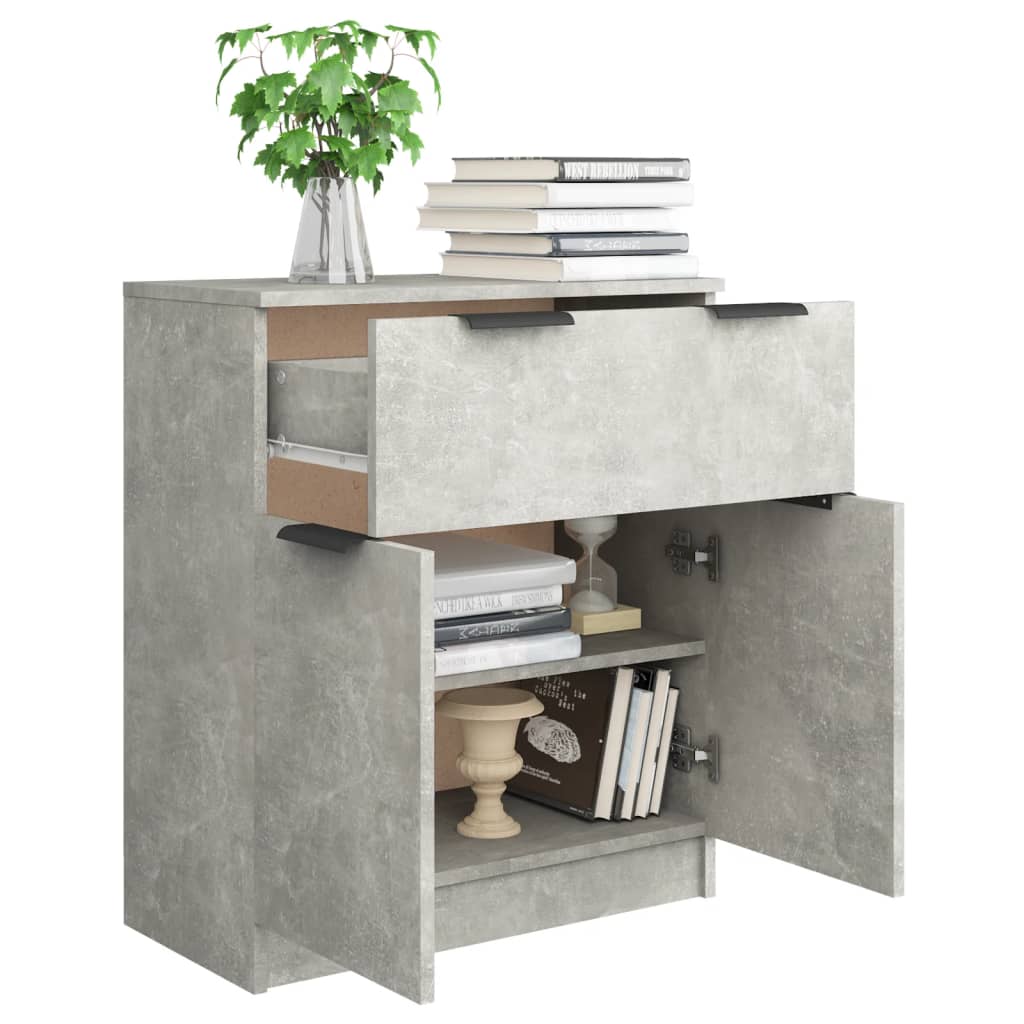 Buffet Gris béton 60x30x70 cm Bois d'ingénierie - XIOS