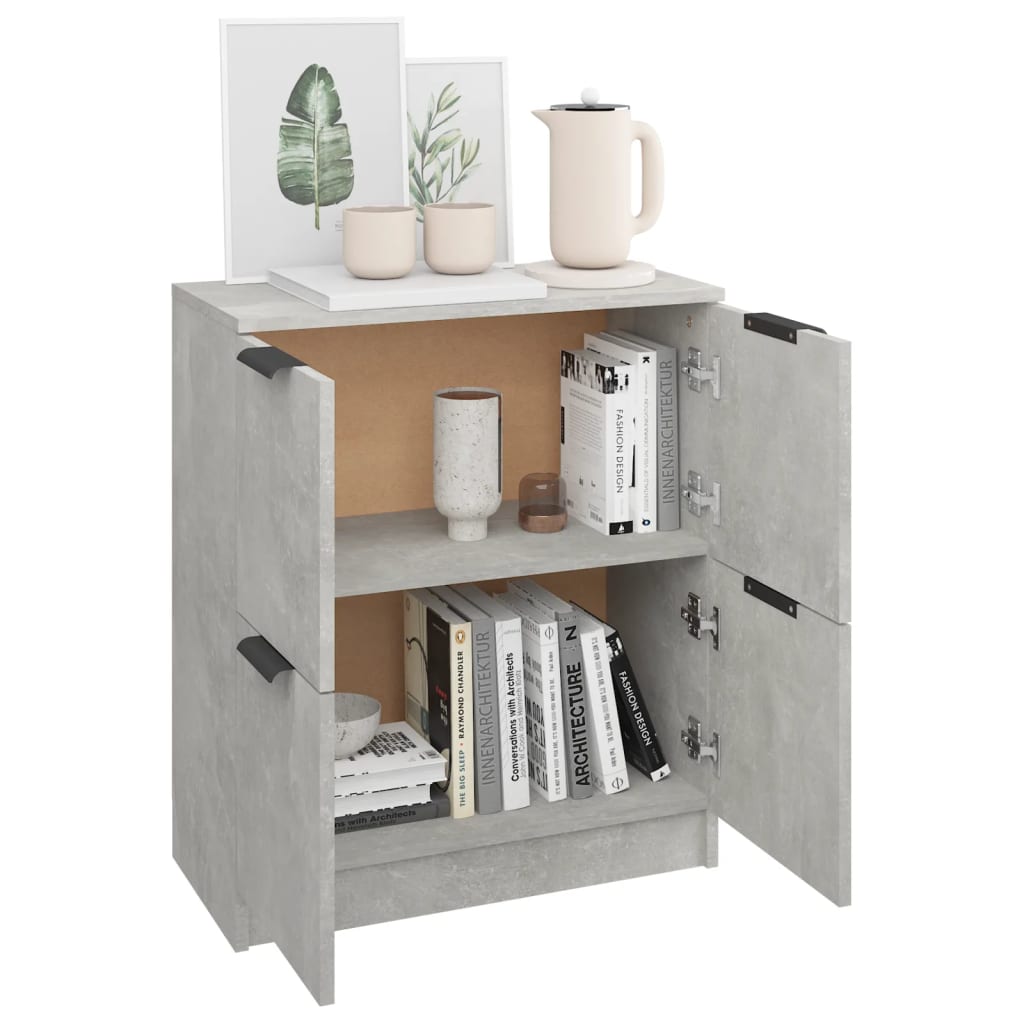 Buffet Gris béton 60x30x70 cm Bois d'ingénierie - XIOS
