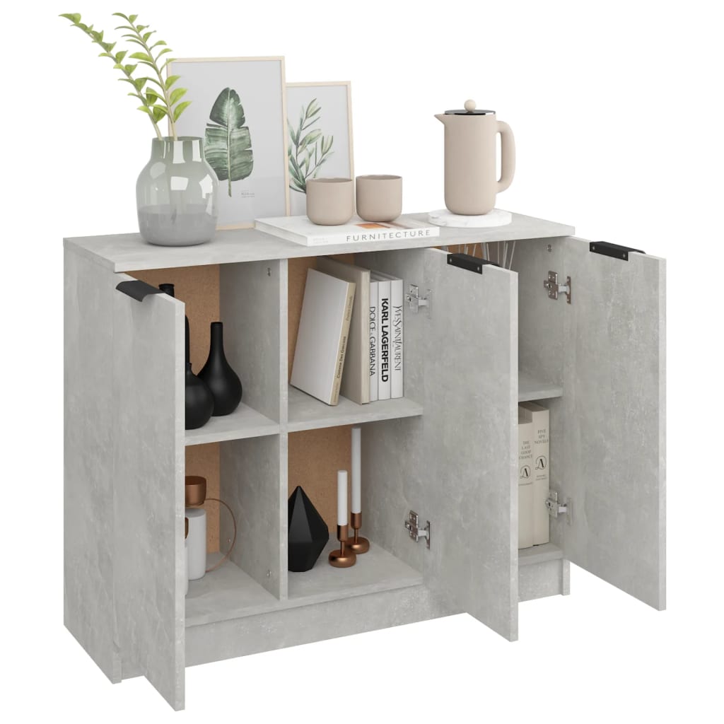 Buffet Gris béton 90,5x30x70 cm Bois d'ingénierie - XIOS