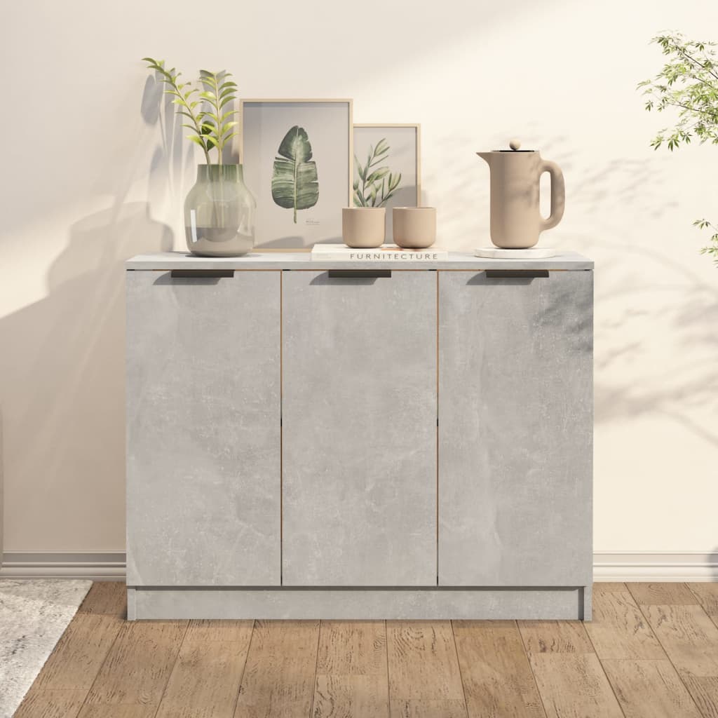 Buffet Gris béton 90,5x30x70 cm Bois d'ingénierie - XIOS