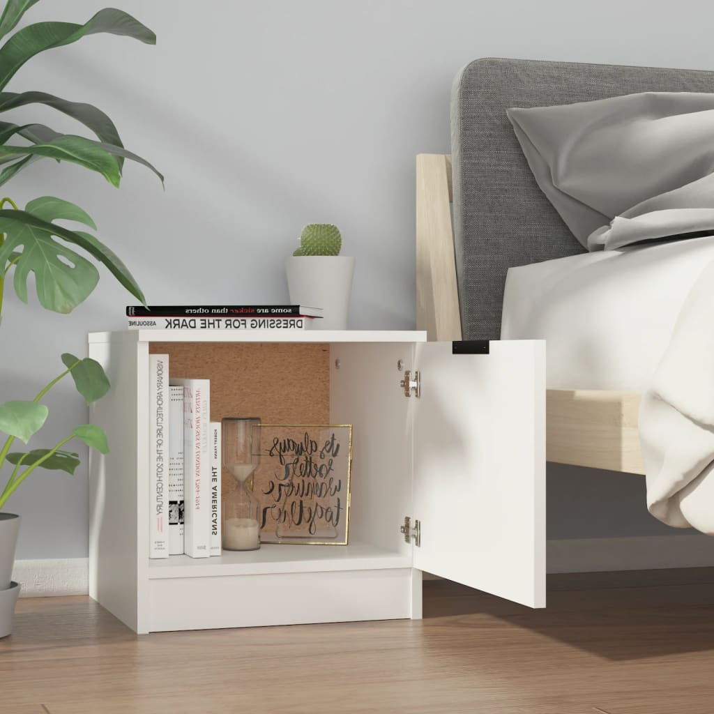 Tables de chevet 2 pcs Blanc 40x39x40 cm - XIOS