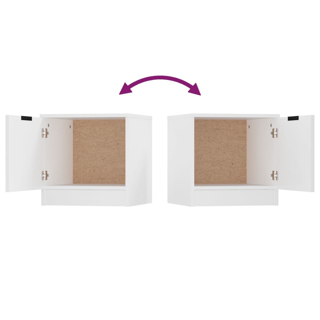 Tables de chevet 2 pcs Blanc 40x39x40 cm - XIOS