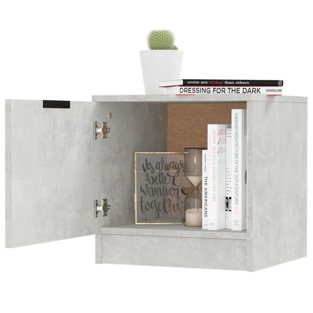 Tables de chevet 2 pcs Gris béton 40x39x40 cm - XIOS