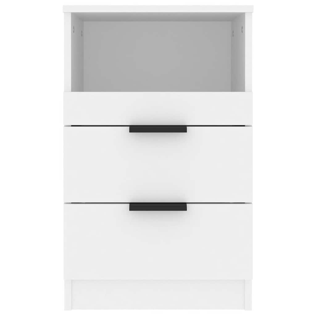 Tables de chevet 2 pcs Blanc Bois d'ingénierie - XIOS