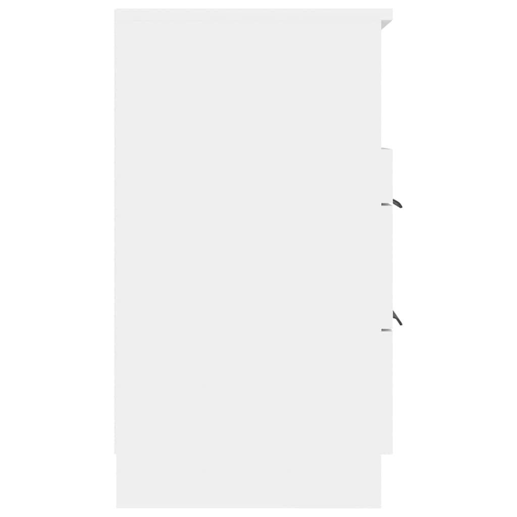 Tables de chevet 2 pcs Blanc Bois d'ingénierie - XIOS