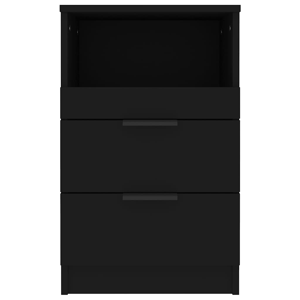Tables de chevet 2 pcs Noir Bois d'ingénierie - XIOS