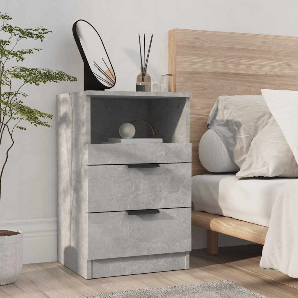 Table de chevet Gris béton Bois d'ingénierie - XIOS