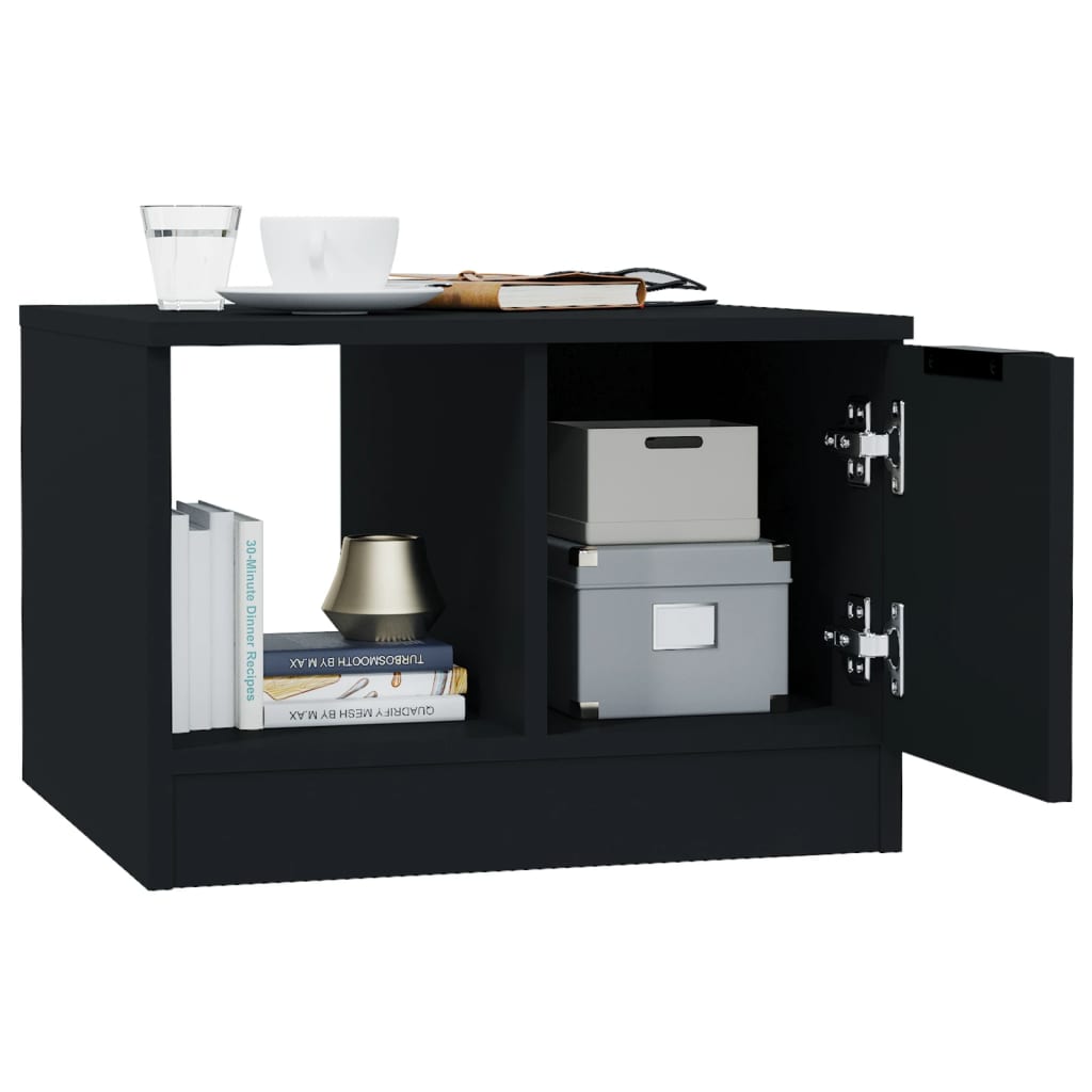 Table basse noir 50x50x36 cm bois d'ingénierie - XIOS
