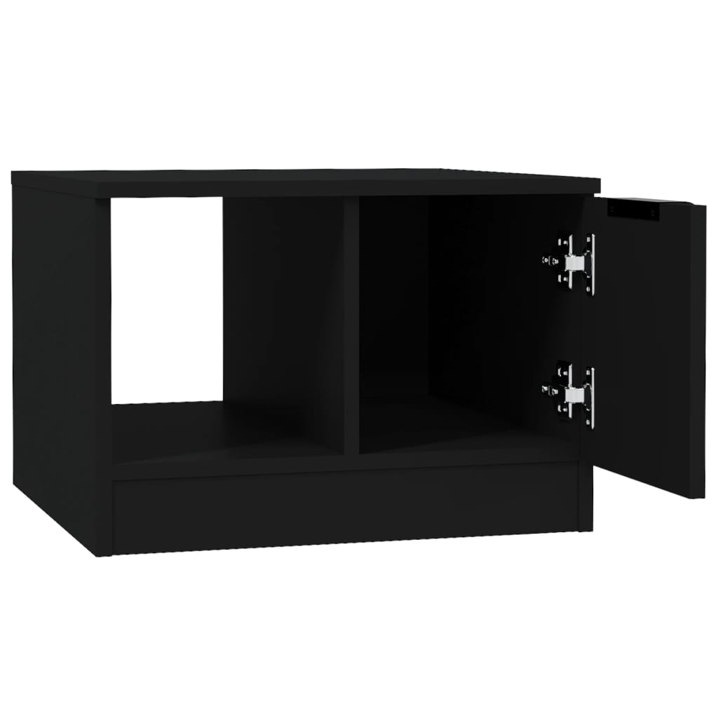 Table basse noir 50x50x36 cm bois d'ingénierie - XIOS
