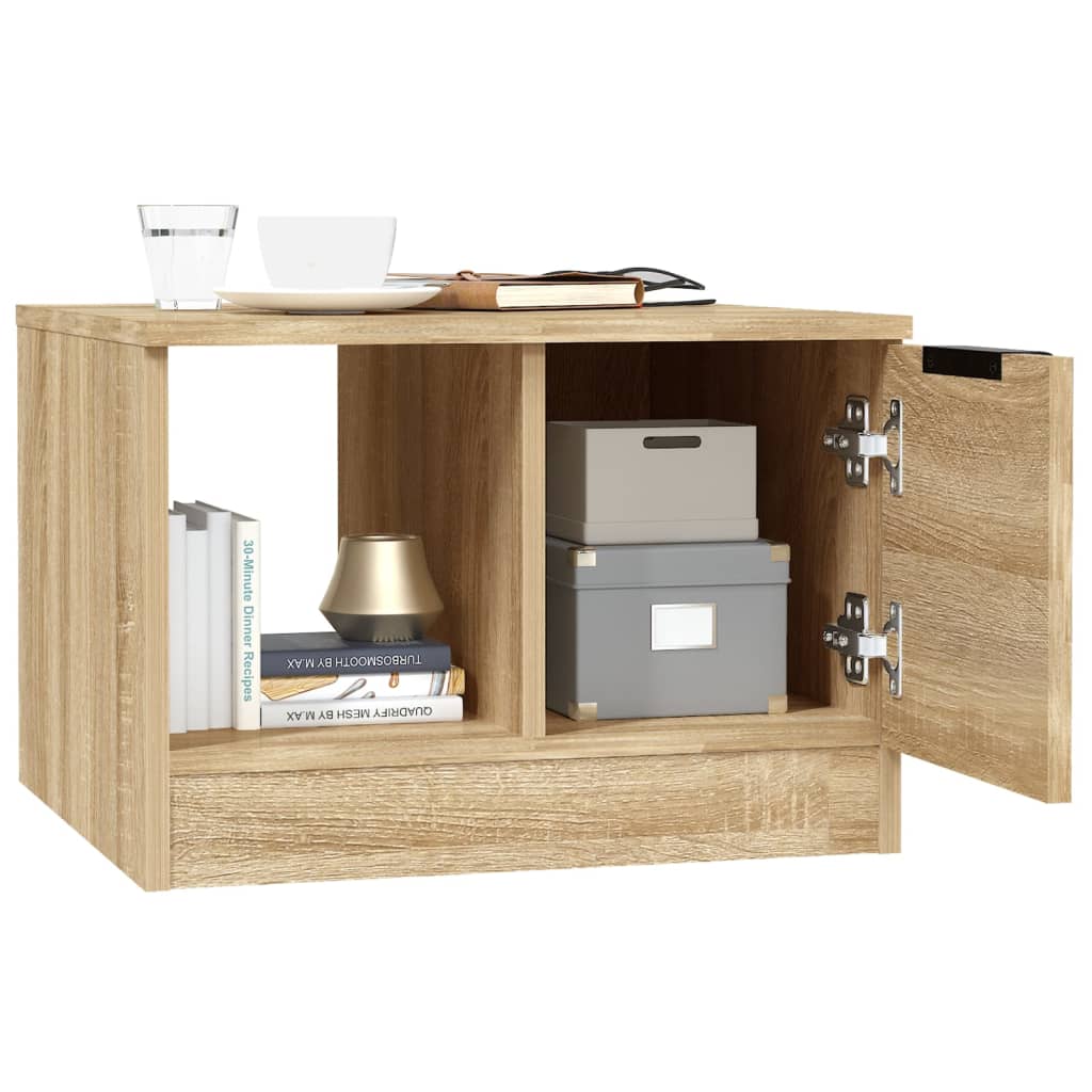 Table basse chêne sonoma 50x50x36 cm bois d'ingénierie - XIOS