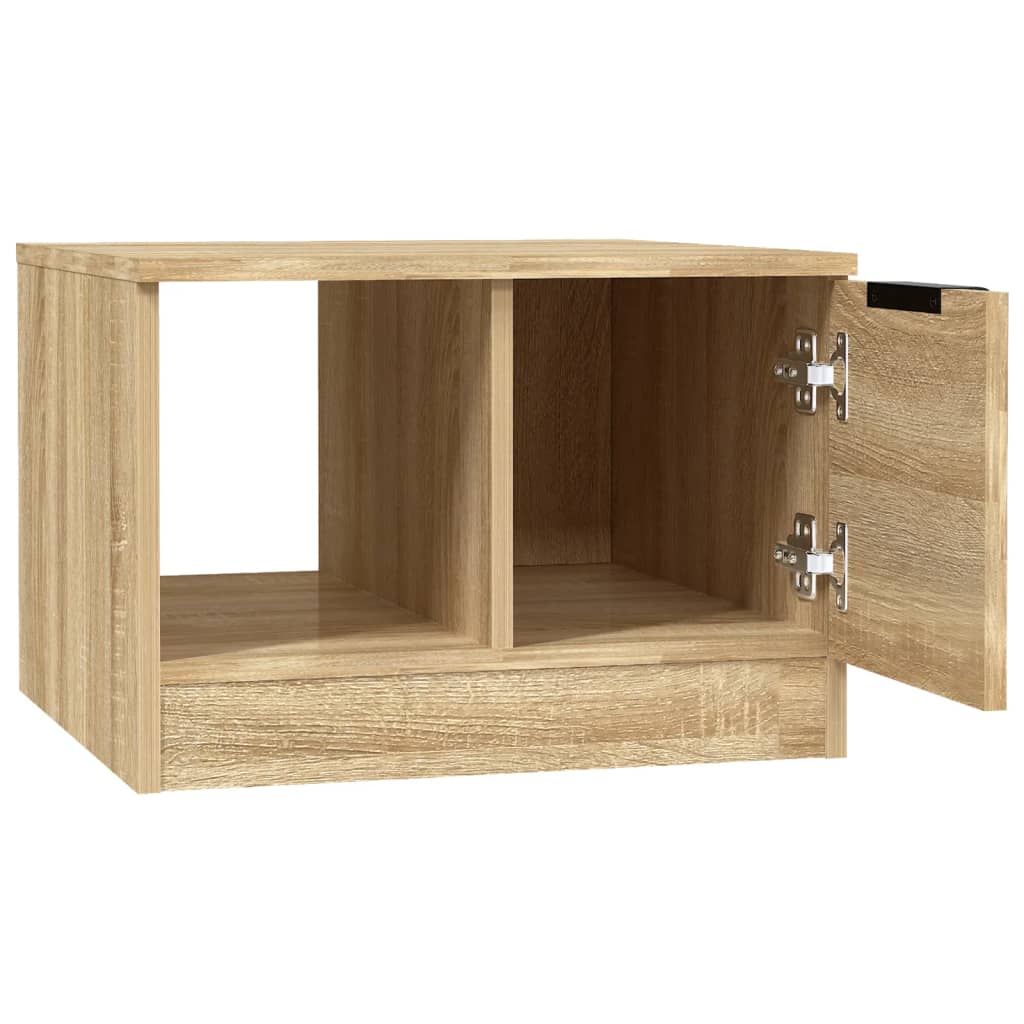 Table basse chêne sonoma 50x50x36 cm bois d'ingénierie - XIOS