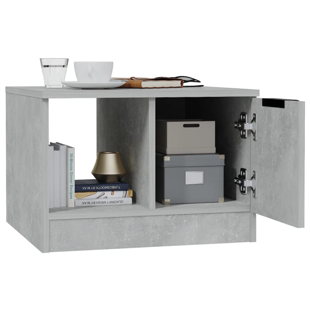 Table basse gris béton 50x50x36 cm bois d'ingénierie - XIOS