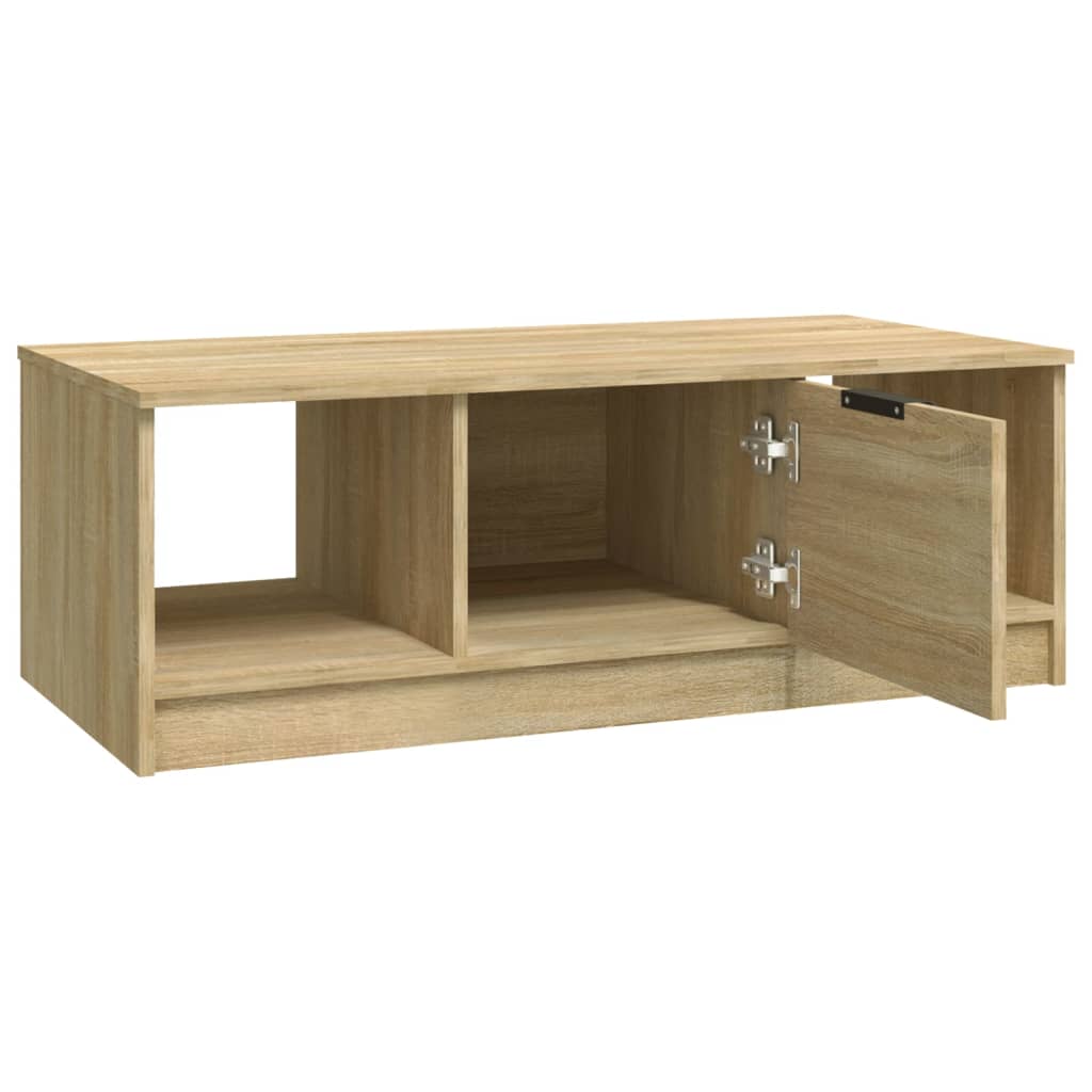 Table basse chêne sonoma 102x50x36 cm bois d'ingénierie - XIOS