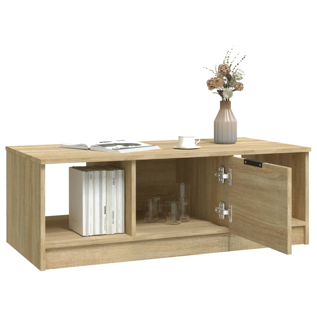 Table basse chêne sonoma 102x50x36 cm bois d'ingénierie - XIOS