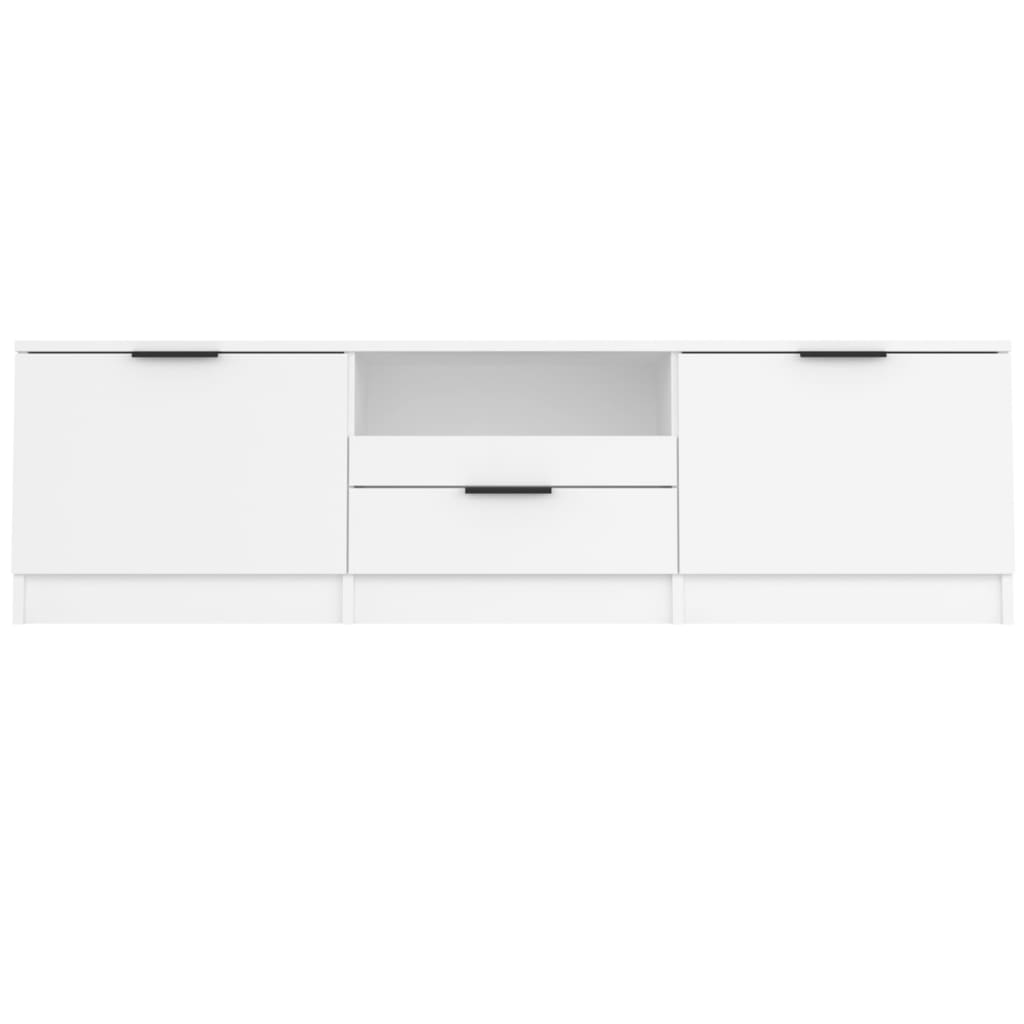 Meuble TV Blanc 140x35x40 cm Bois d'ingénierie - XIOS