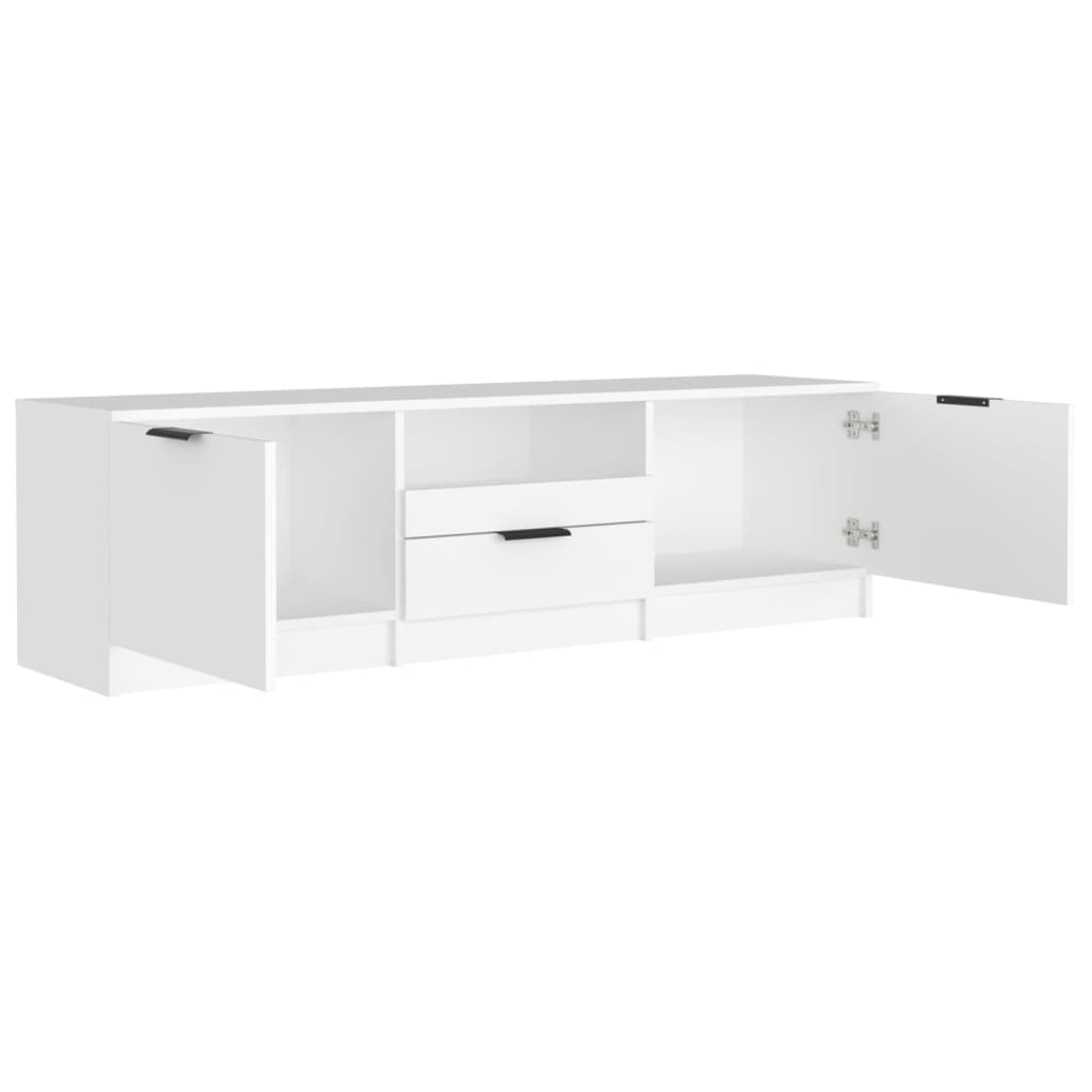 Meuble TV Blanc 140x35x40 cm Bois d'ingénierie - XIOS