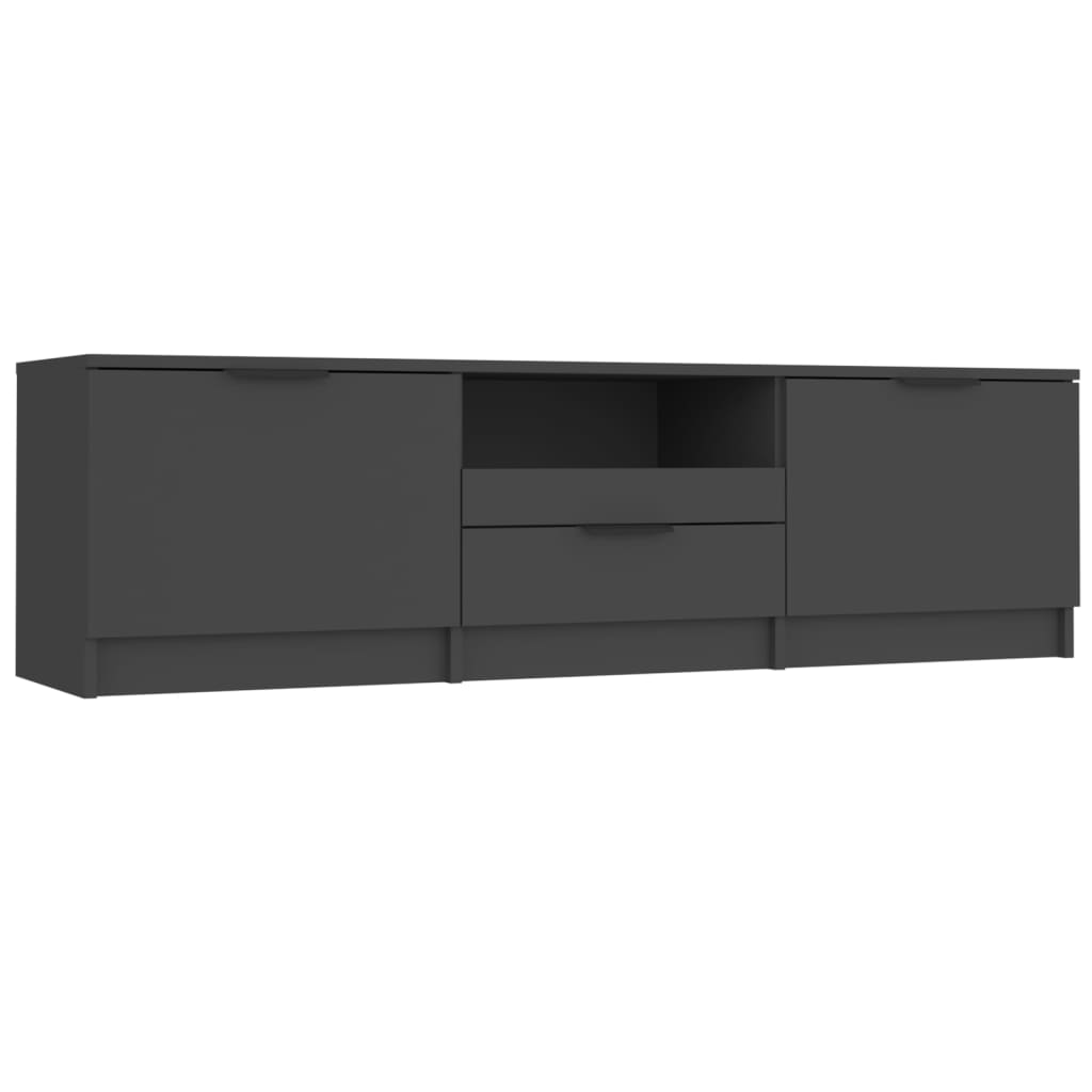 Meuble TV Noir 140x35x40 cm Bois d'ingénierie Meubles TV vidaXL   