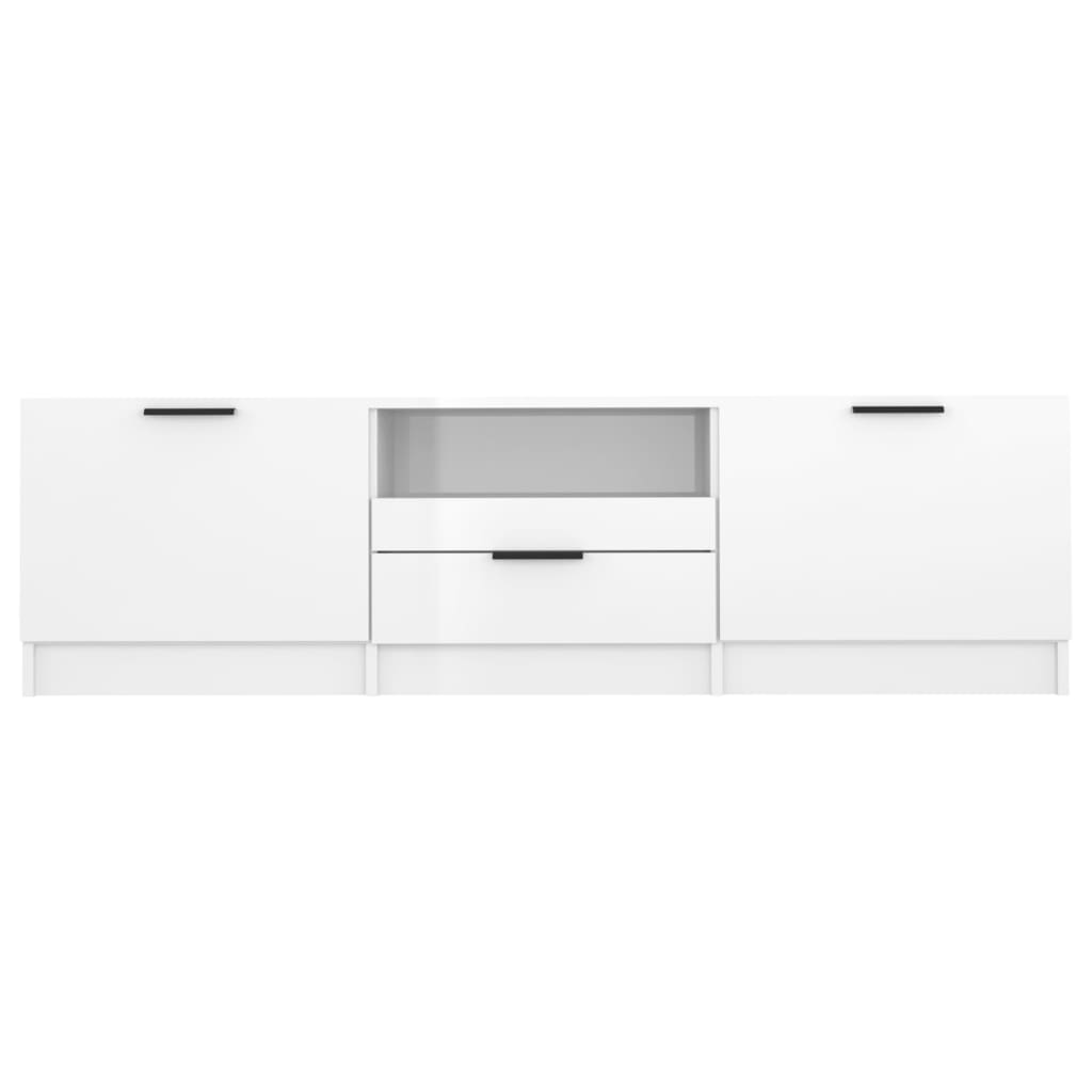 Meuble TV blanc brillant 140x35x40 cm bois d'ingénierie Meubles TV vidaXL   