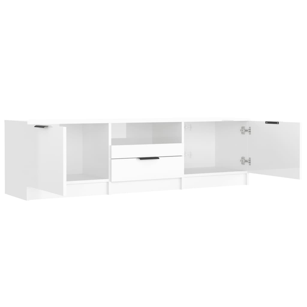 Meuble TV blanc brillant 140x35x40 cm bois d'ingénierie Meubles TV vidaXL   