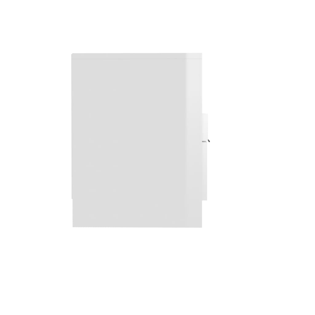 Meuble TV Blanc brillant 150x33,5x45 cm Bois d'ingénierie Meubles TV vidaXL   